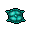 small turquoise pillow