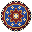 blue ornate rug
